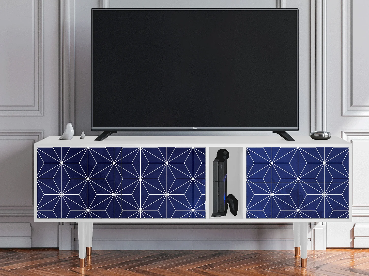 Meuble TV - 170х69х48 cm - T1 - Milky Way, Blanc