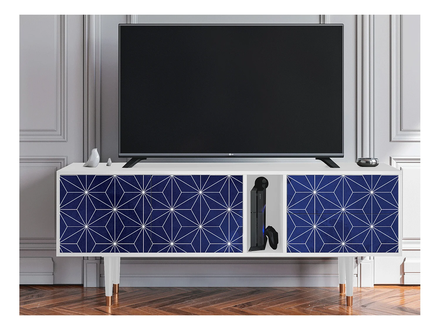 Meuble TV - 170х69х48 cm - T1 - Milky Way, Blanc