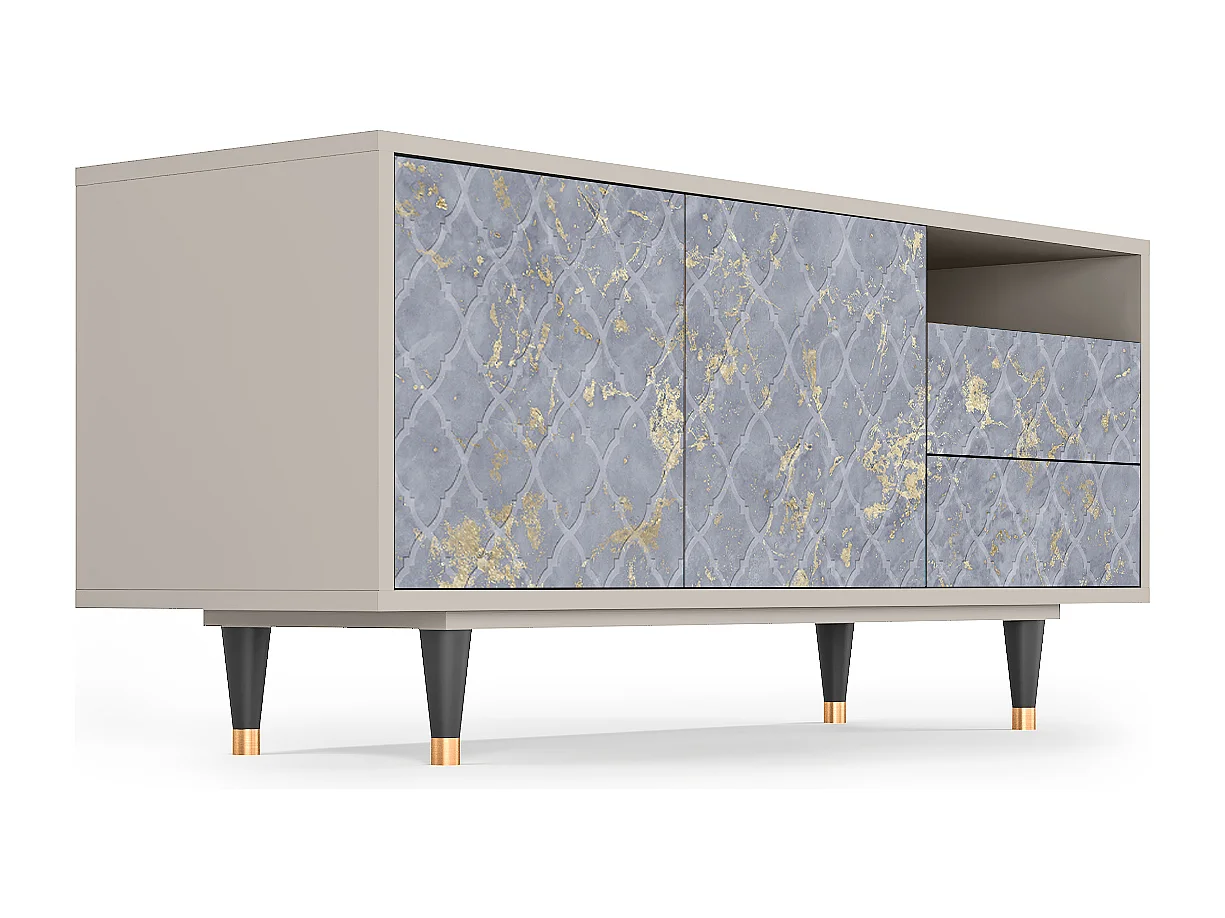 TV-meubel - 125х56х41 cm - T7 - Golden Smoke, Zand