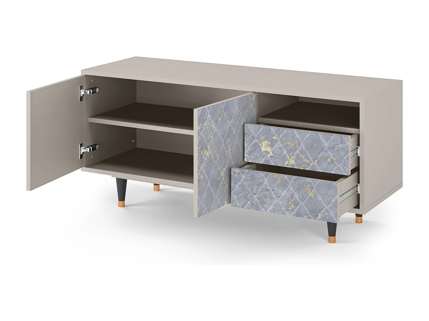 TV-meubel - 125х56х41 cm - T7 - Golden Smoke, Zand