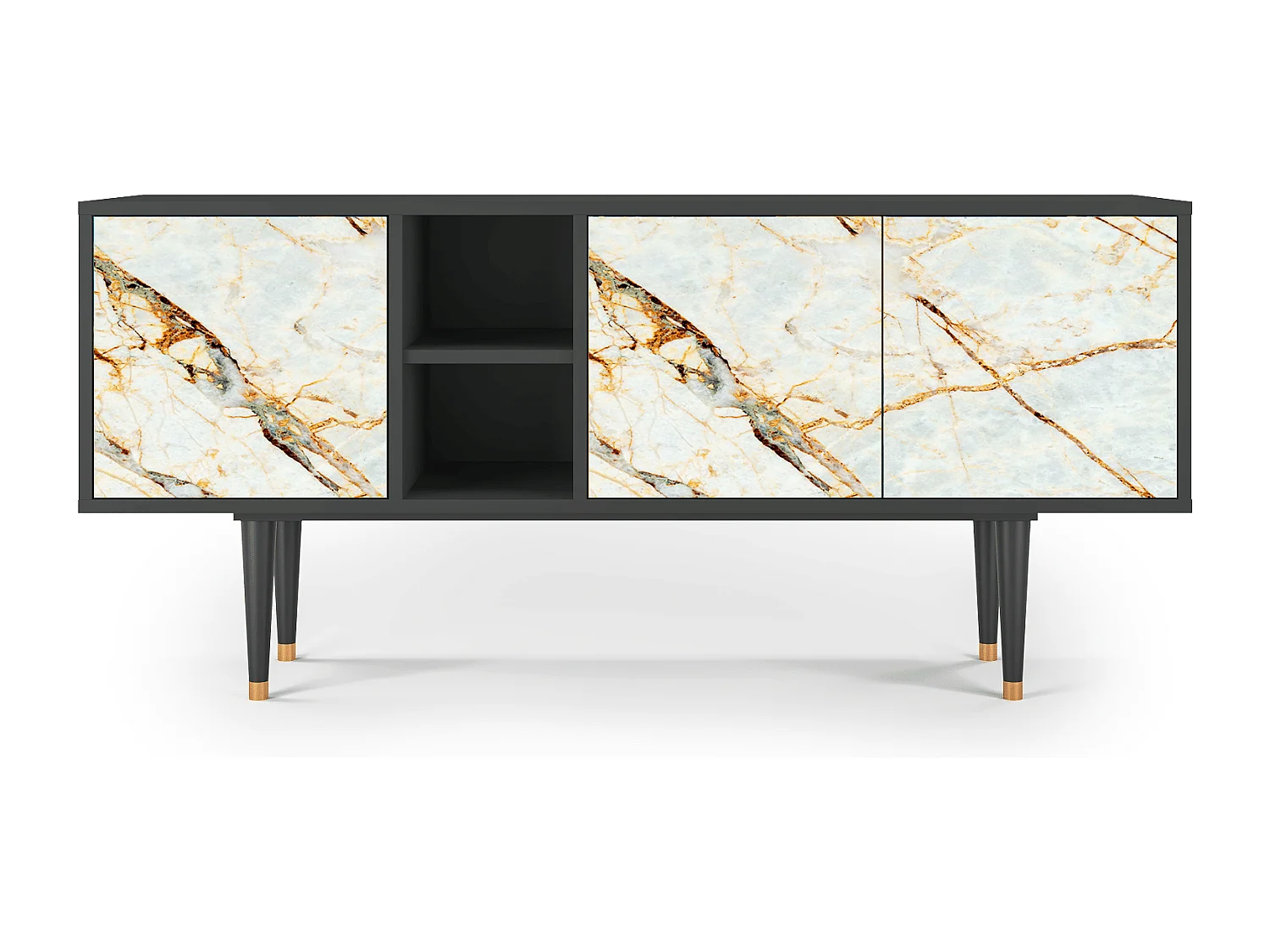 Meuble TV - 150х69х41 cm - T5 - Sabley Marble, Anthracite