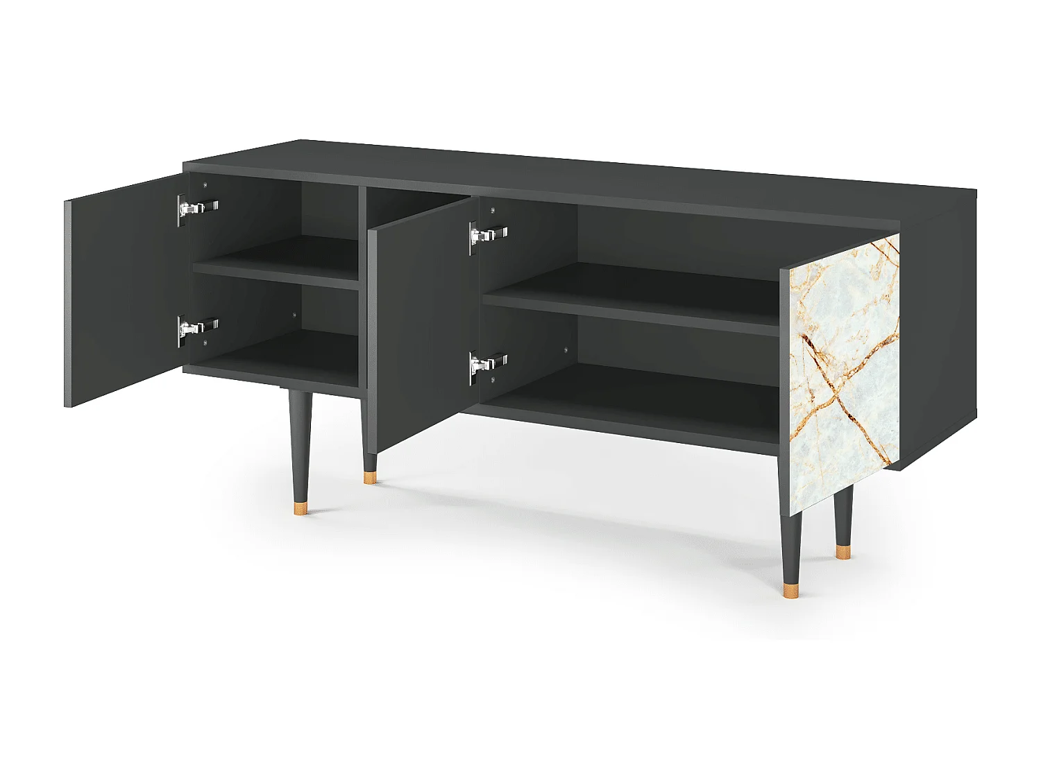 Mobile TV - 150х69х41 cm - T5 - Sabbiay Marble, Antracite