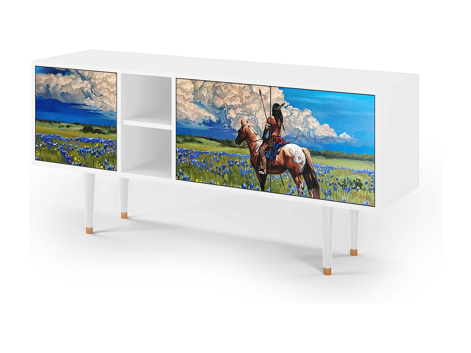 Meuble TV - 150х69х41 cm - T5 - Thunderheads by Dean, Blanc