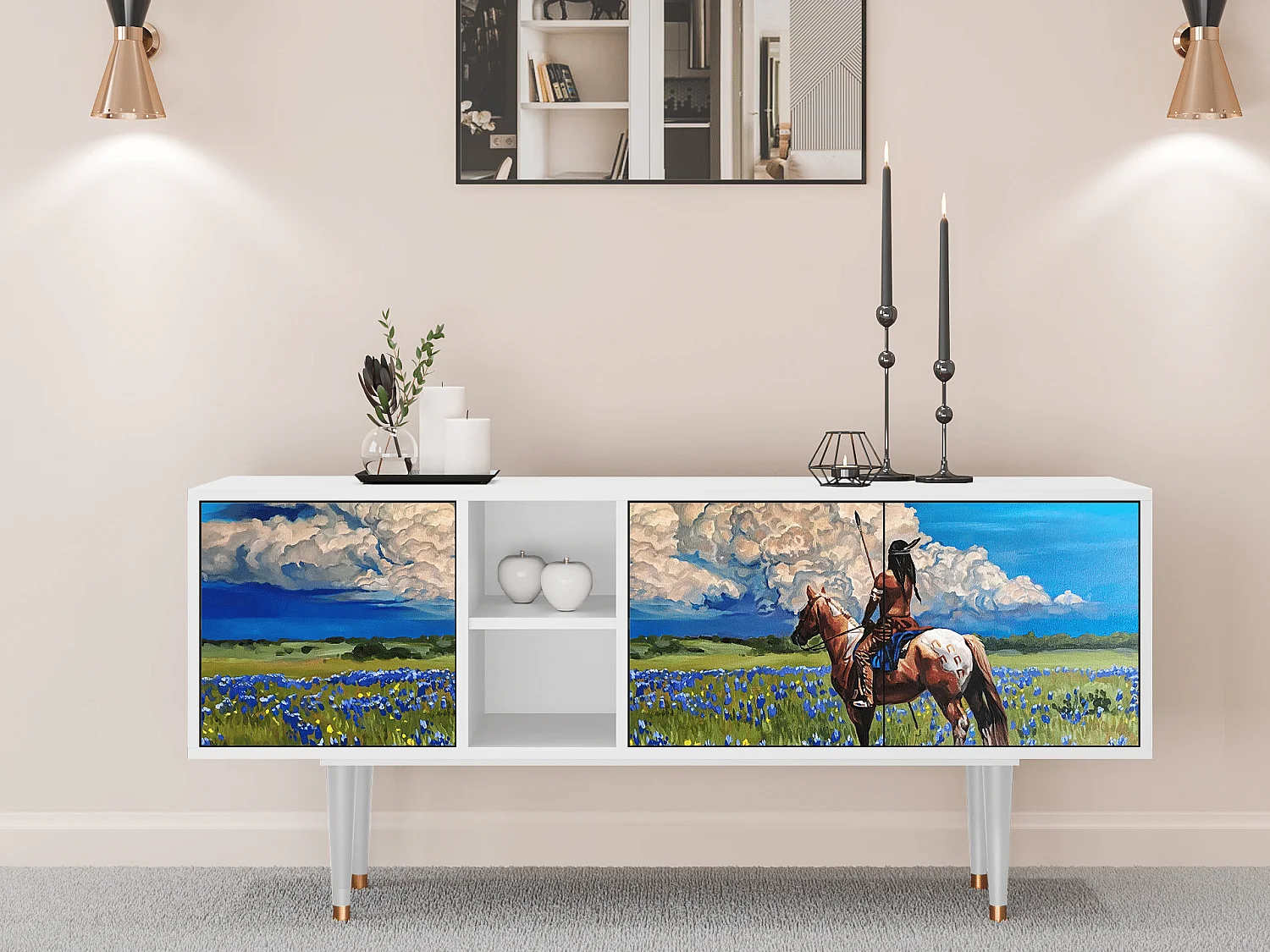 Meuble TV - 150х69х41 cm - T5 - Thunderheads by Dean, Blanc