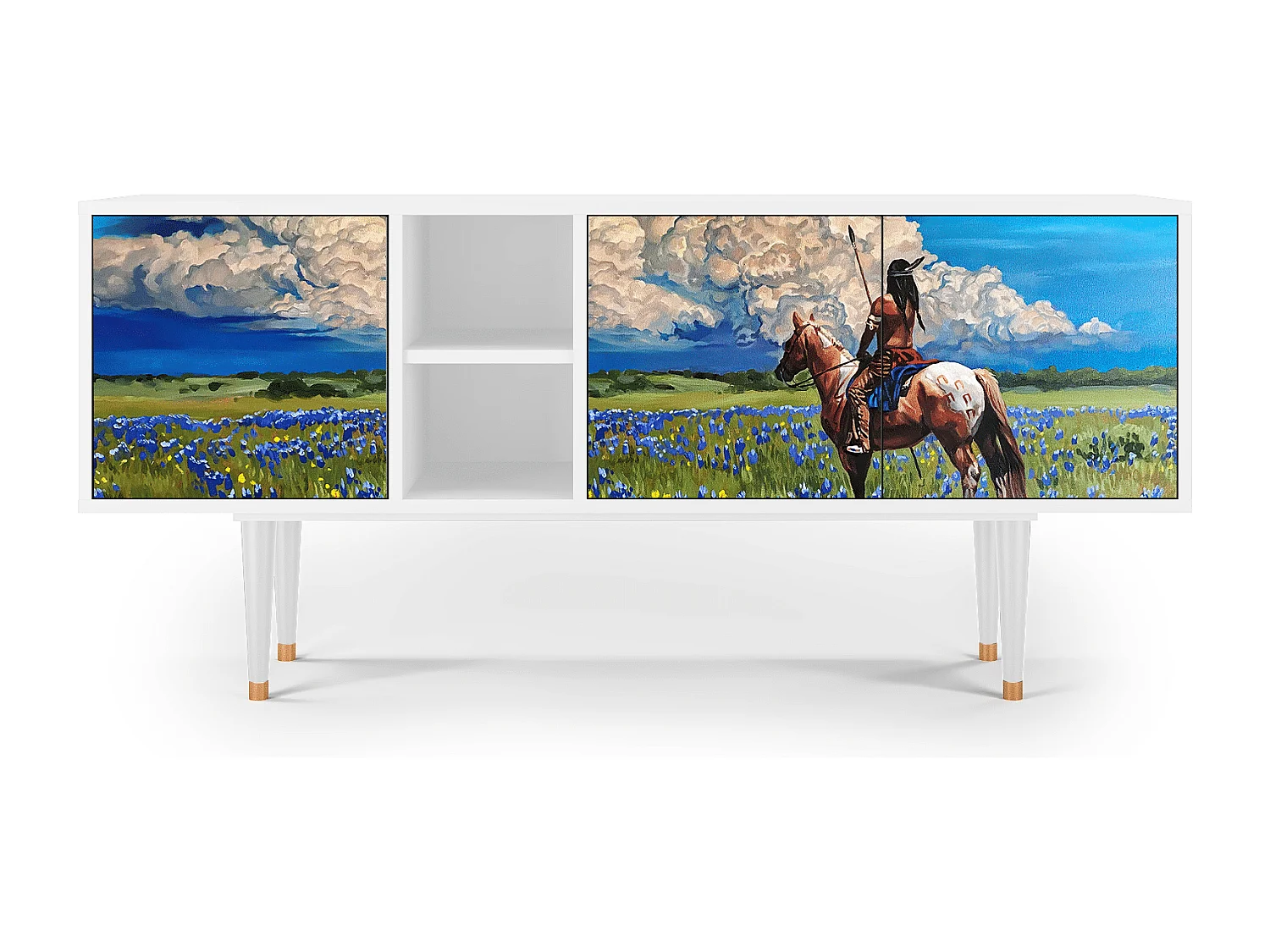 Meuble TV - 150х69х41 cm - T5 - Thunderheads by Dean, Blanc