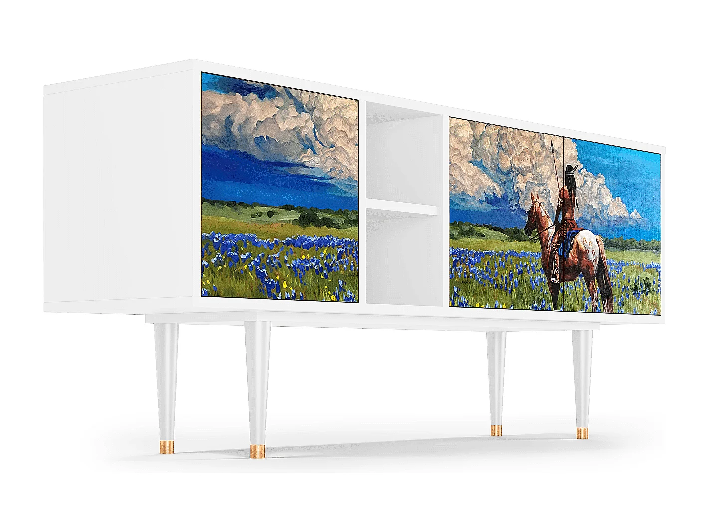 Meuble TV - 150х69х41 cm - T5 - Thunderheads by Dean, Blanc