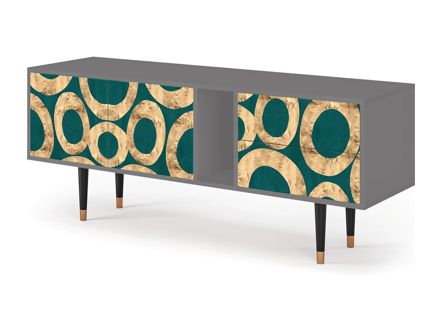 Mueble de TV - 170х69х48 cm - T1 - Zircon Sphere, Gris