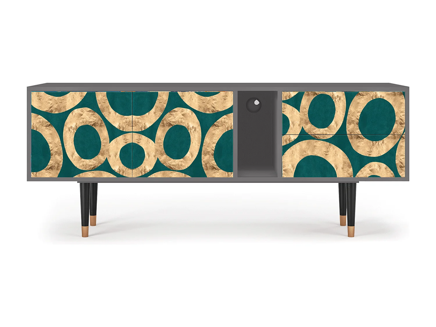 Meuble TV - 170х69х48 cm - T1 - Zircon Sphere, Gris