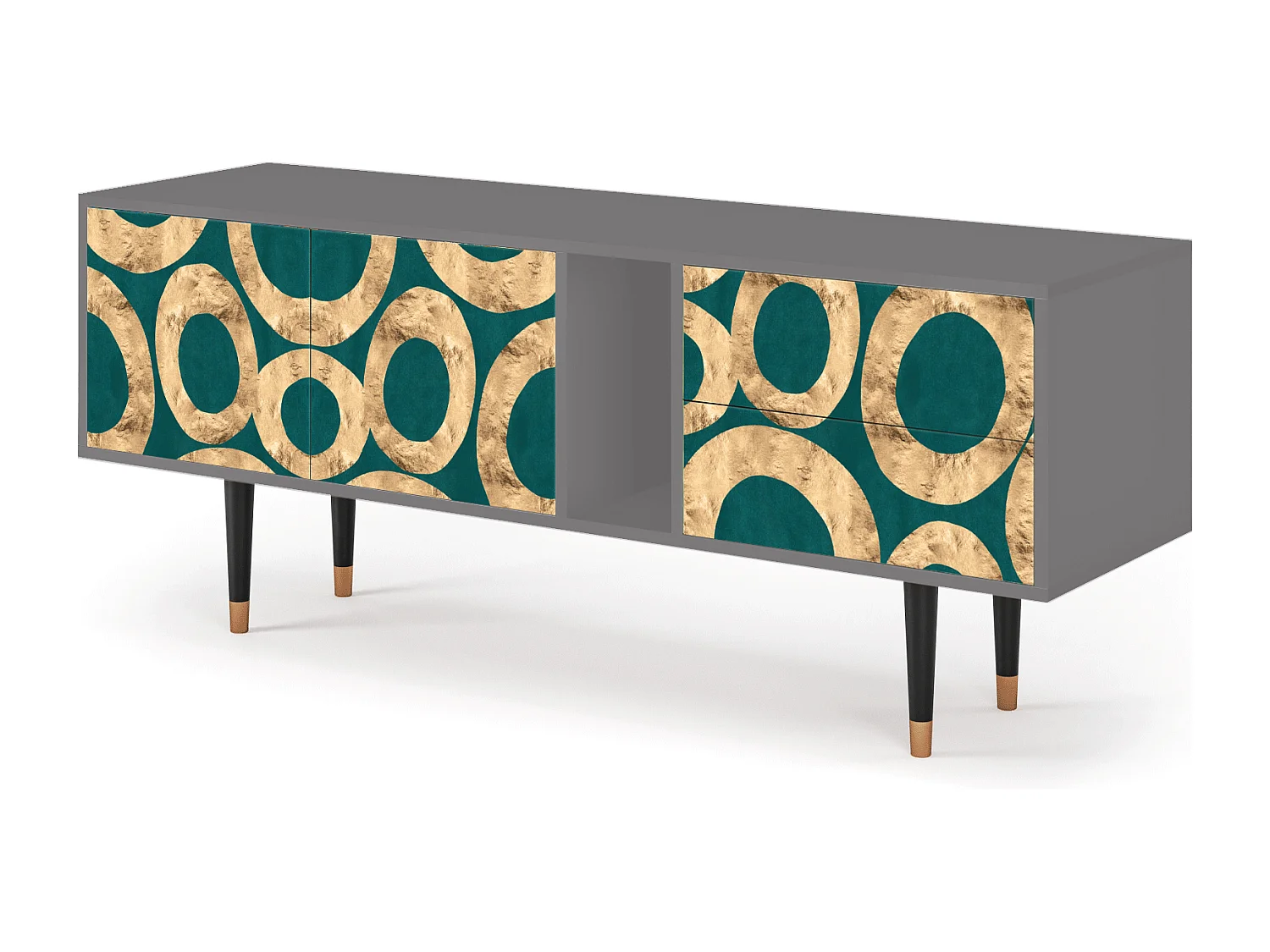 Meuble TV - 170х69х48 cm - T1 - Zircon Sphere, Gris