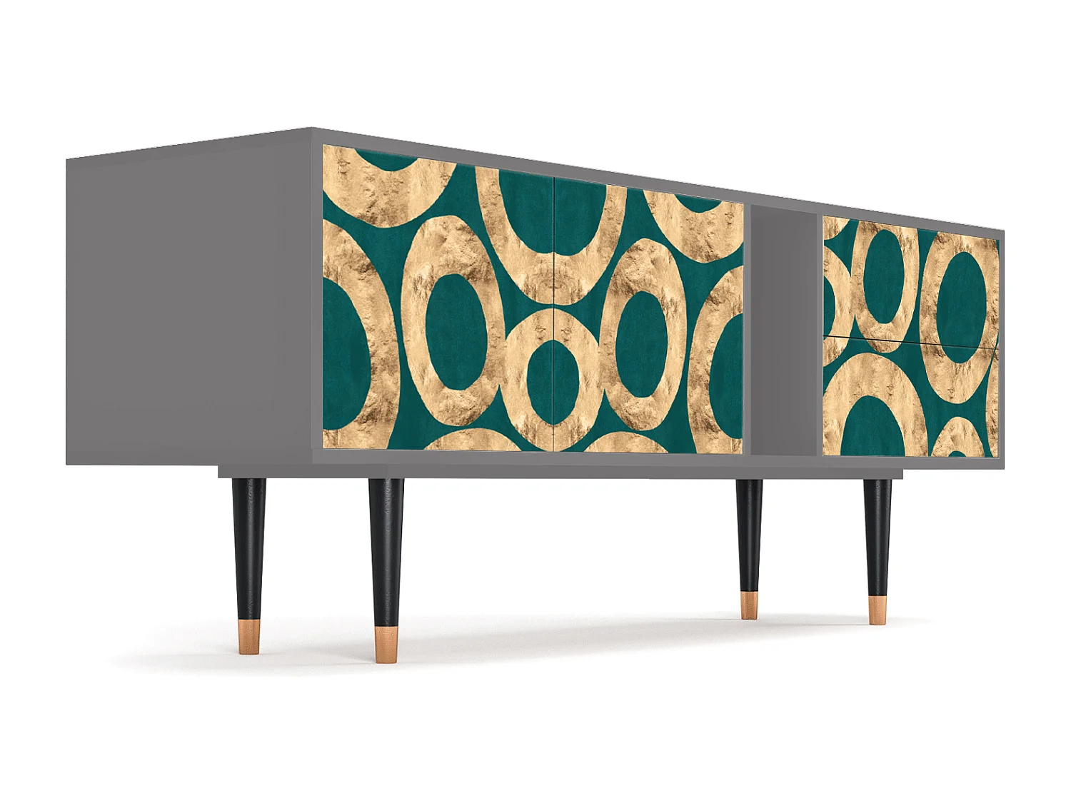 Meuble TV - 170х69х48 cm - T1 - Zircon Sphere, Gris