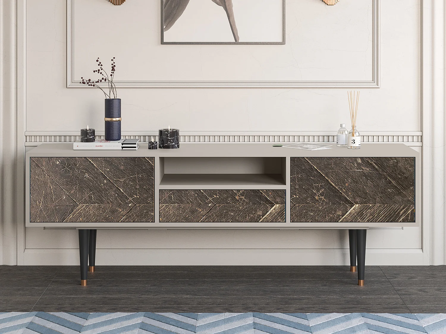 TV-Möbel - 170х59х41 cm - T6 - Wise Tree, Sand