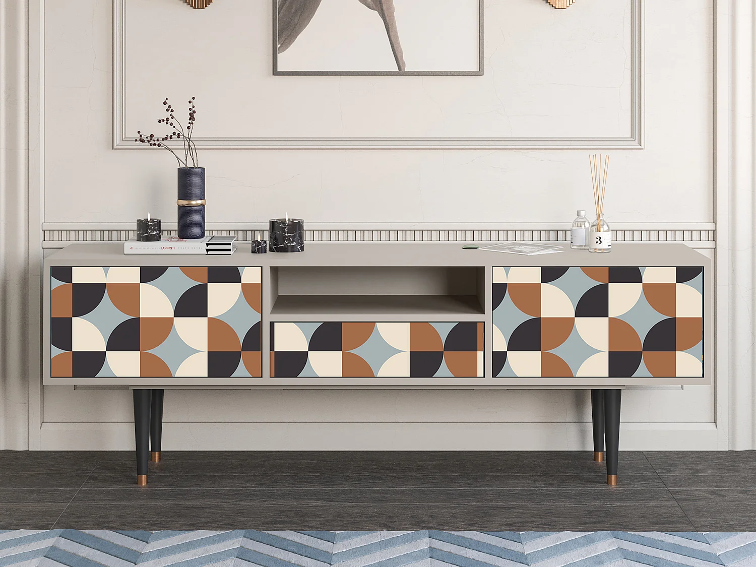 Meuble TV - 170х59х41 cm - T6 - Brown Sensation, Sable