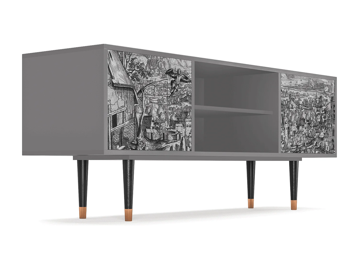 Mueble de TV - 170х69х48 cm - T2 - Departure, Gris