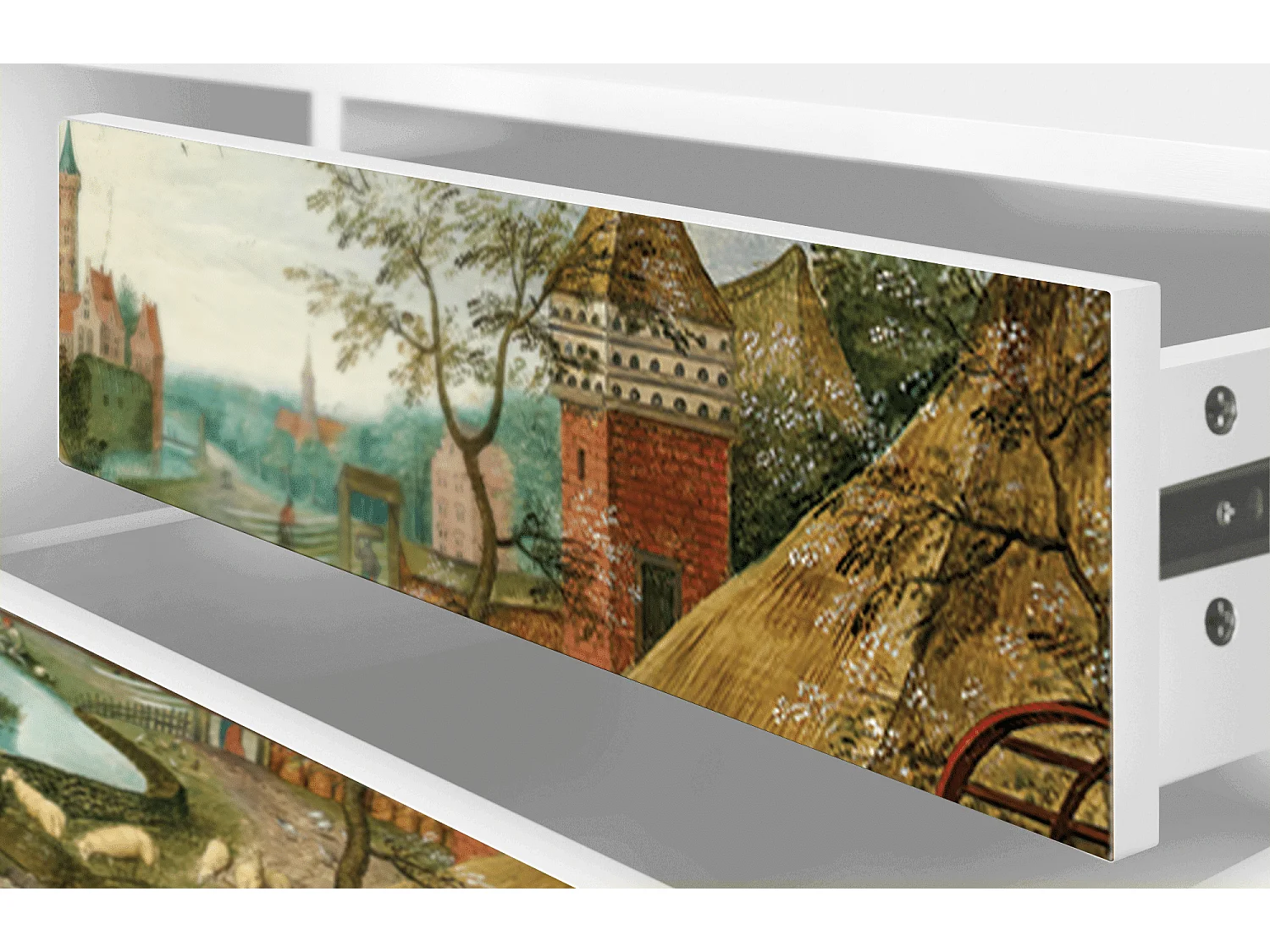 Szafka RTV - 170х59х48 cm - T4 - The Younger - Spring, Biały