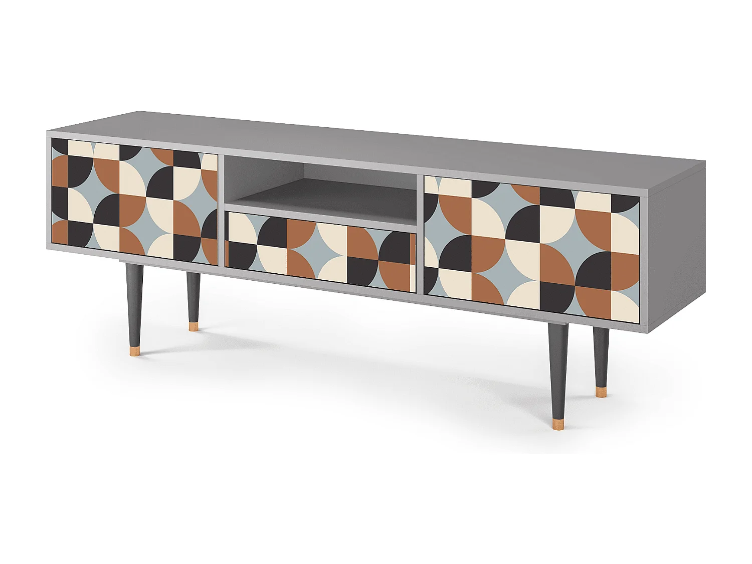 Mobile TV - 170х59х41 cm - T6 - Brown Sensation, Grigio