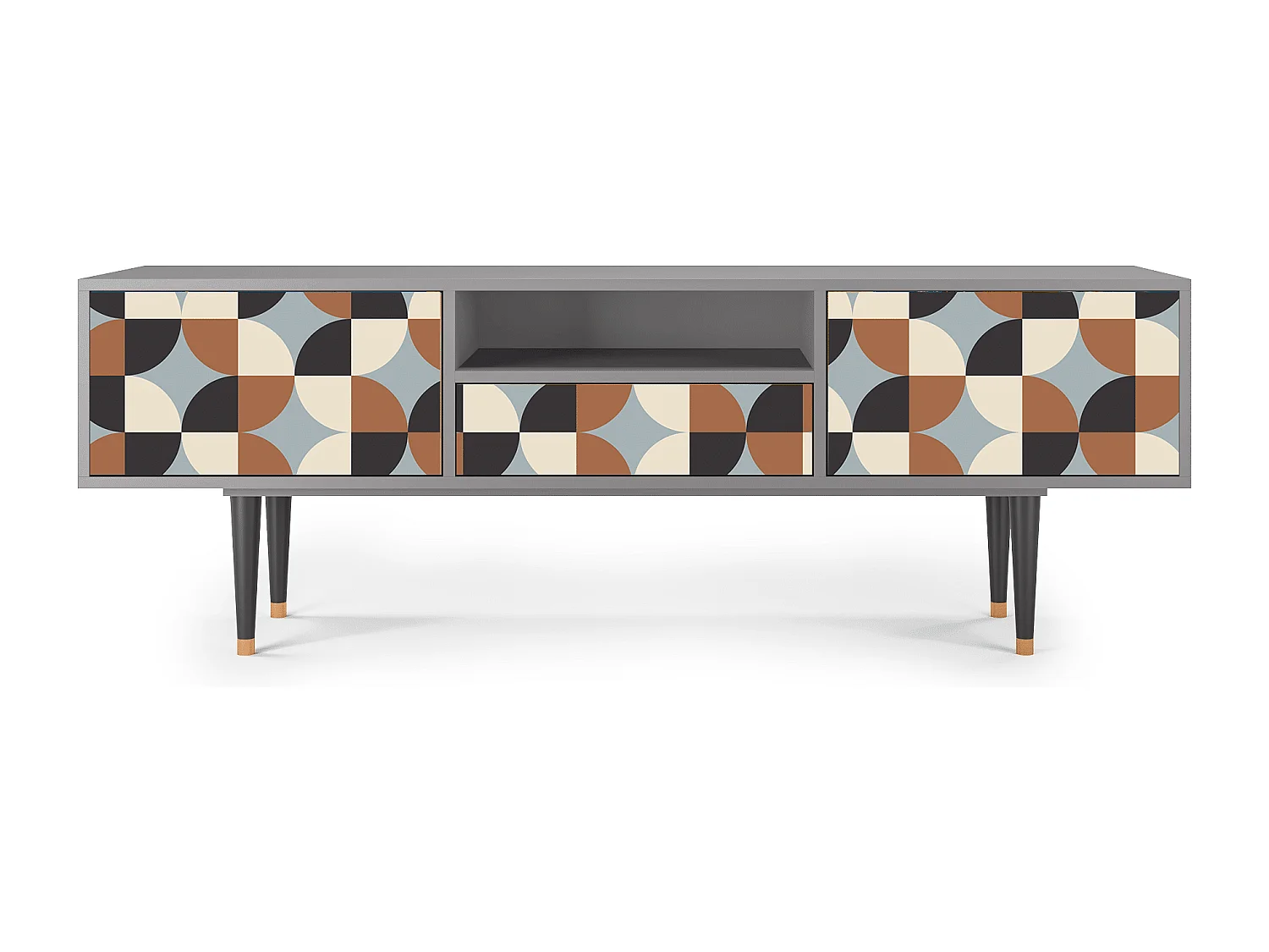 Meuble TV - 170х59х41 cm - T6 - Brown Sensation, Gris