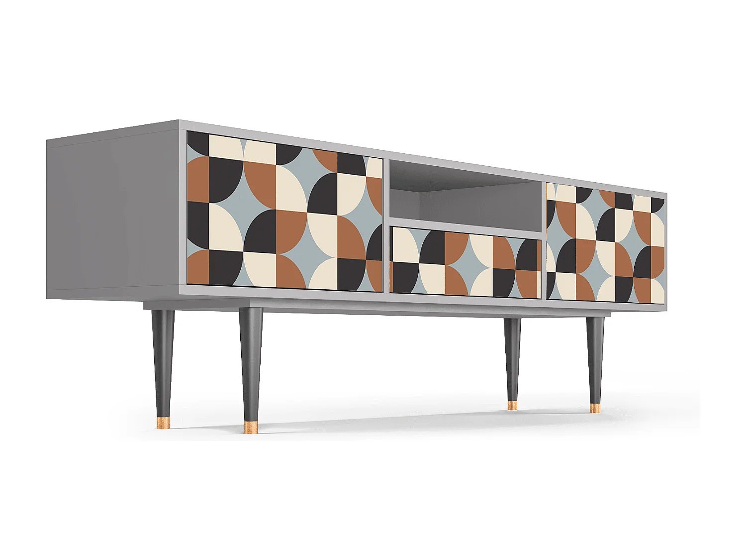 Meuble TV - 170х59х41 cm - T6 - Brown Sensation, Gris