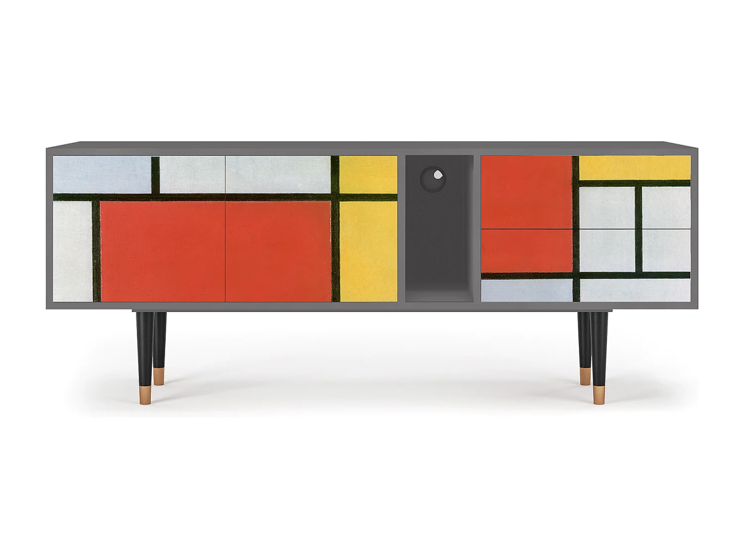 Meuble TV - 170х69х48 cm - T1 - Composition, Gris