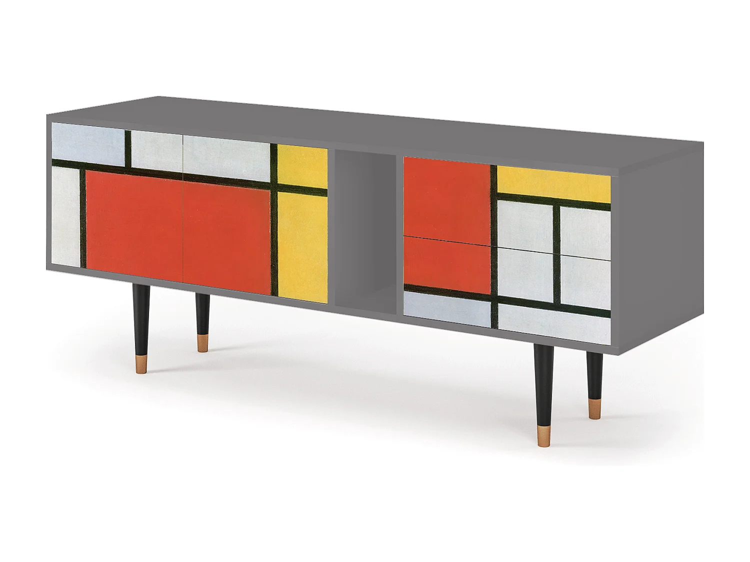 Mobile TV - 170х69х48 cm - T1 - Composition, Grigio