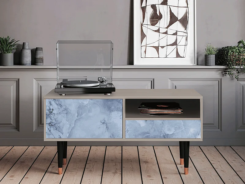 Mueble de TV - 115х59х48 cm - T3 - Feather Ice, Arena