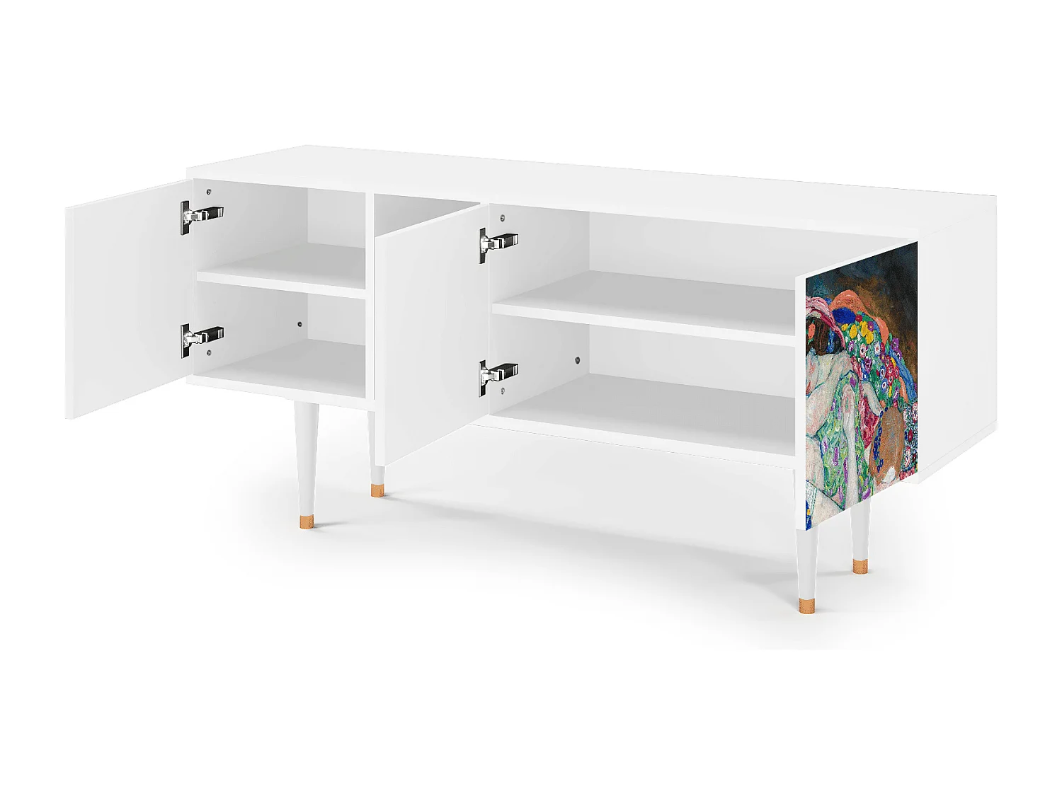 Meuble TV - 150х69х41 cm - T5 - The Maiden by Klimt, Blanc