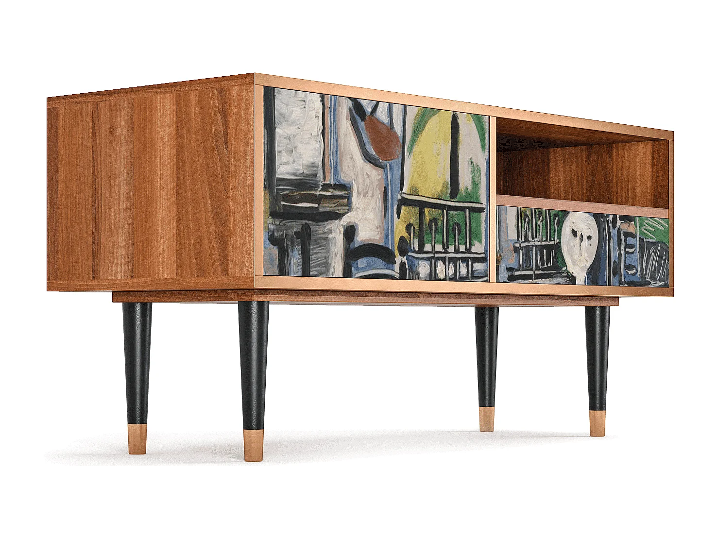 Meuble TV - 115х59х48 cm - T3 - The Studio , Noyer