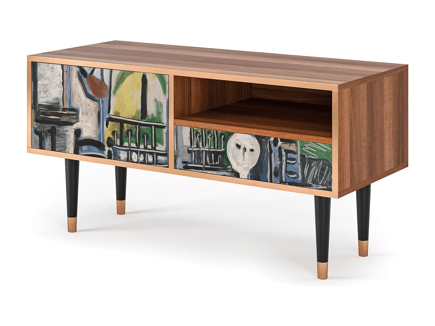 Mueble de TV - 115х59х48 cm - T3 - The Studio , Nogal