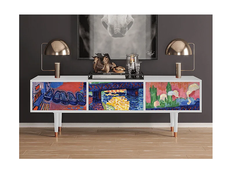 TV-Möbel - 170х59х48 cm - T4 - Charing Cross Bridge, Weiß