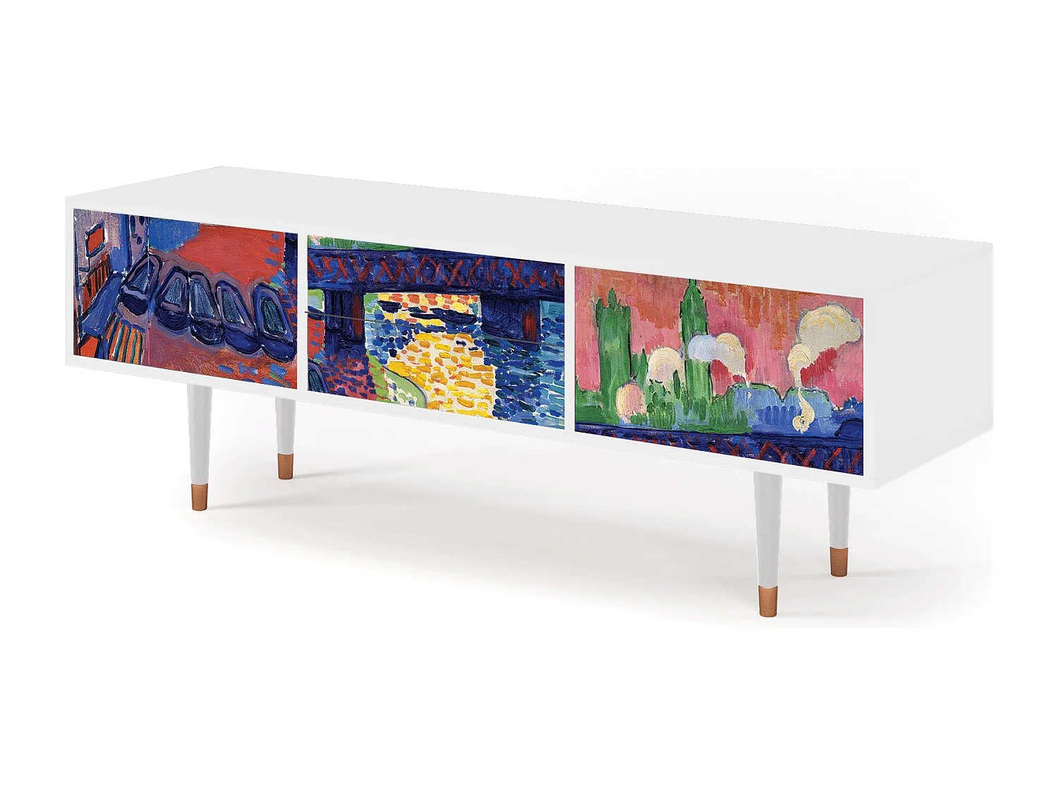 Meuble TV - 170х59х48 cm - T4 - Charing Cross Bridge, Blanc