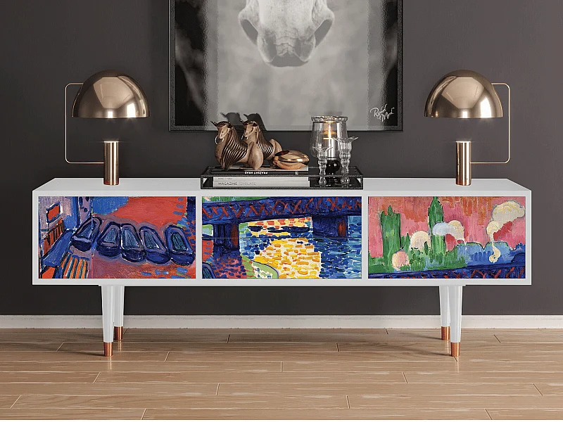 TV-meubel - 170х59х48 cm - T4 - Charing Cross Bridge, Wit