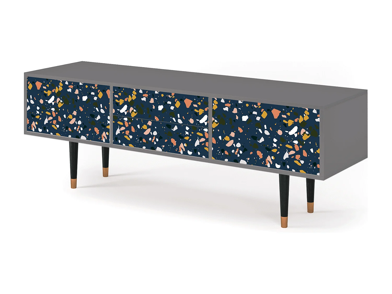 Szafka RTV - 170х59х48 cm - T4 - Night Sky Langhterns, Szary