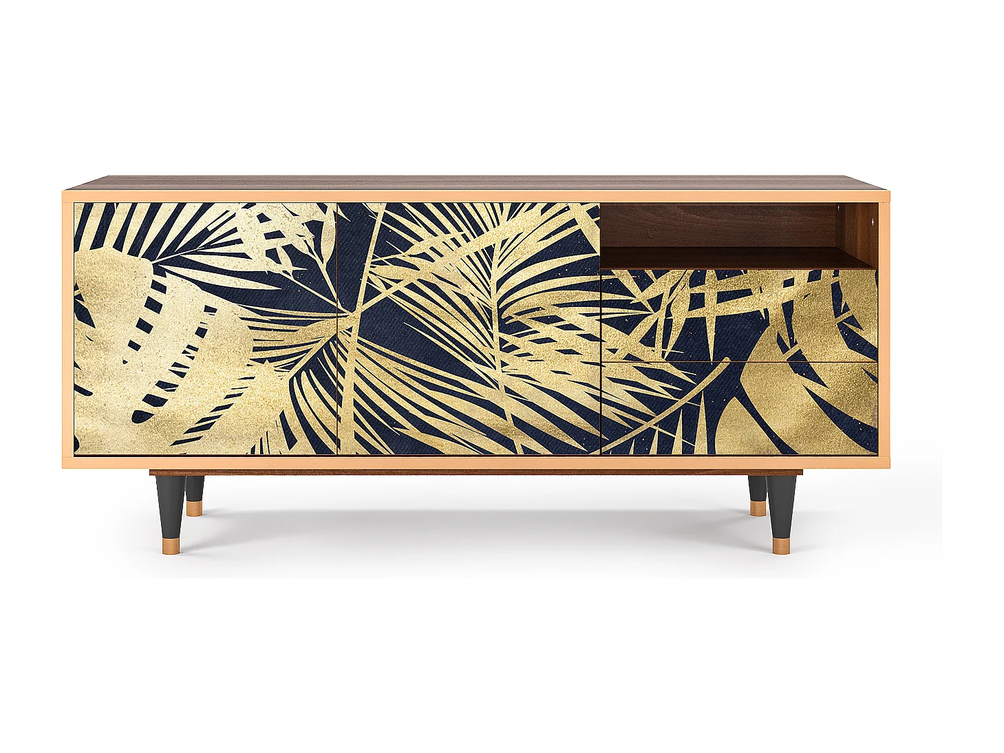 Mobile TV - 125х56х41 cm - T7 - Jungle Vibes, Noce