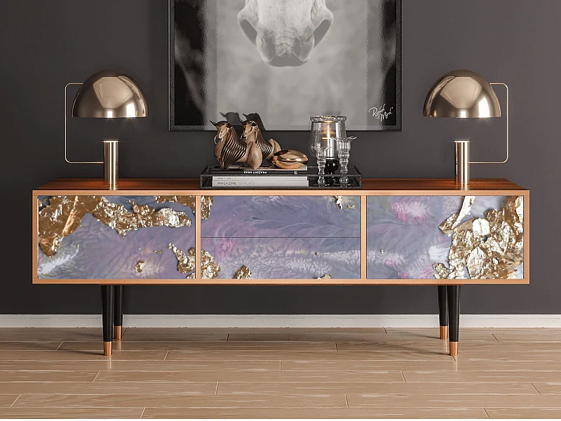 TV-Möbel - 170х59х48 cm - T4 - Planet Earth, Walnuss