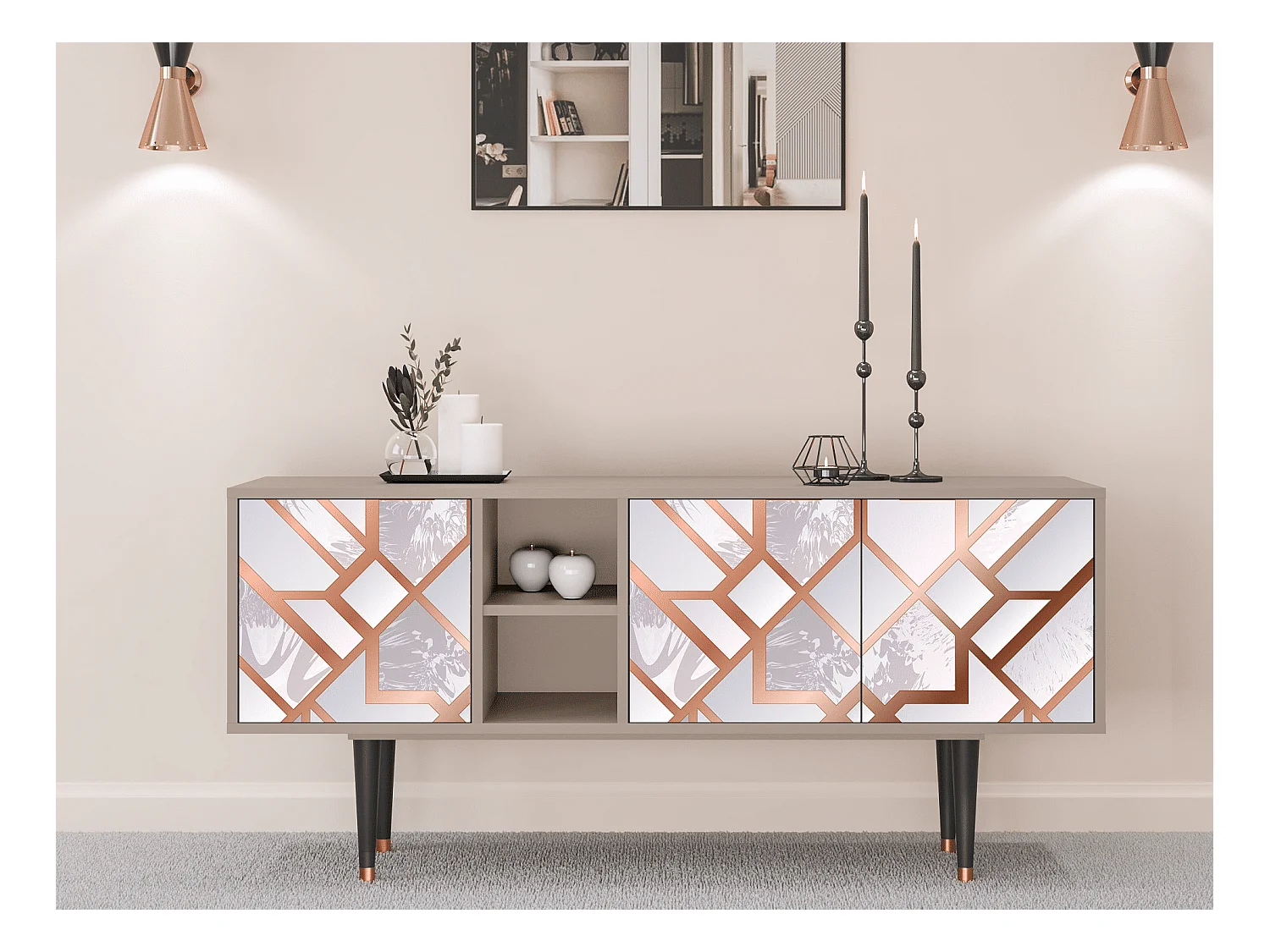 TV-Möbel - 150х69х41 cm - T5 - Pastel Fairytale, Latte