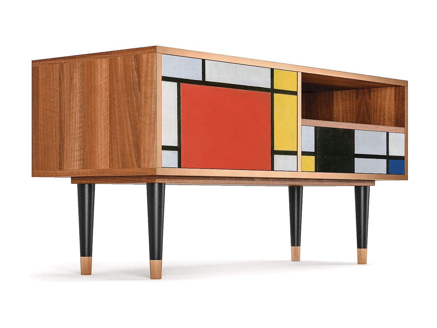 Mueble de TV - 115х59х48 cm - T3 - Composition, Nogueira