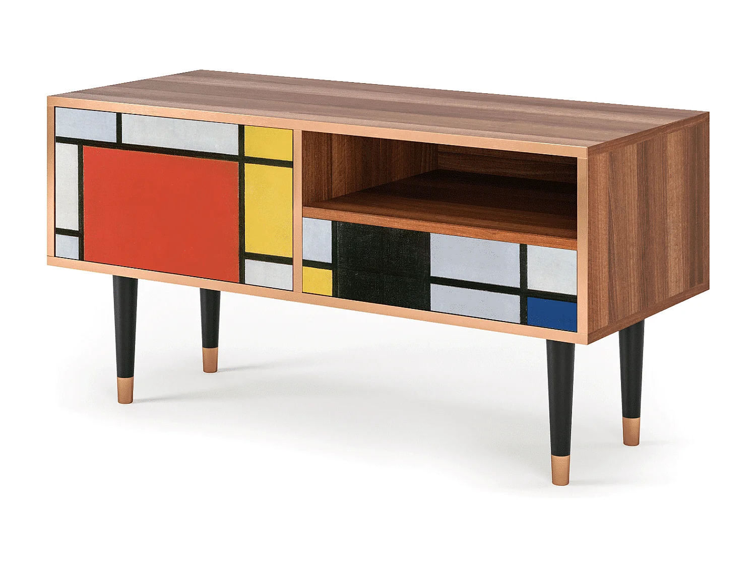 Szafka RTV - 115х59х48 cm - T3 - Composition, Orzech