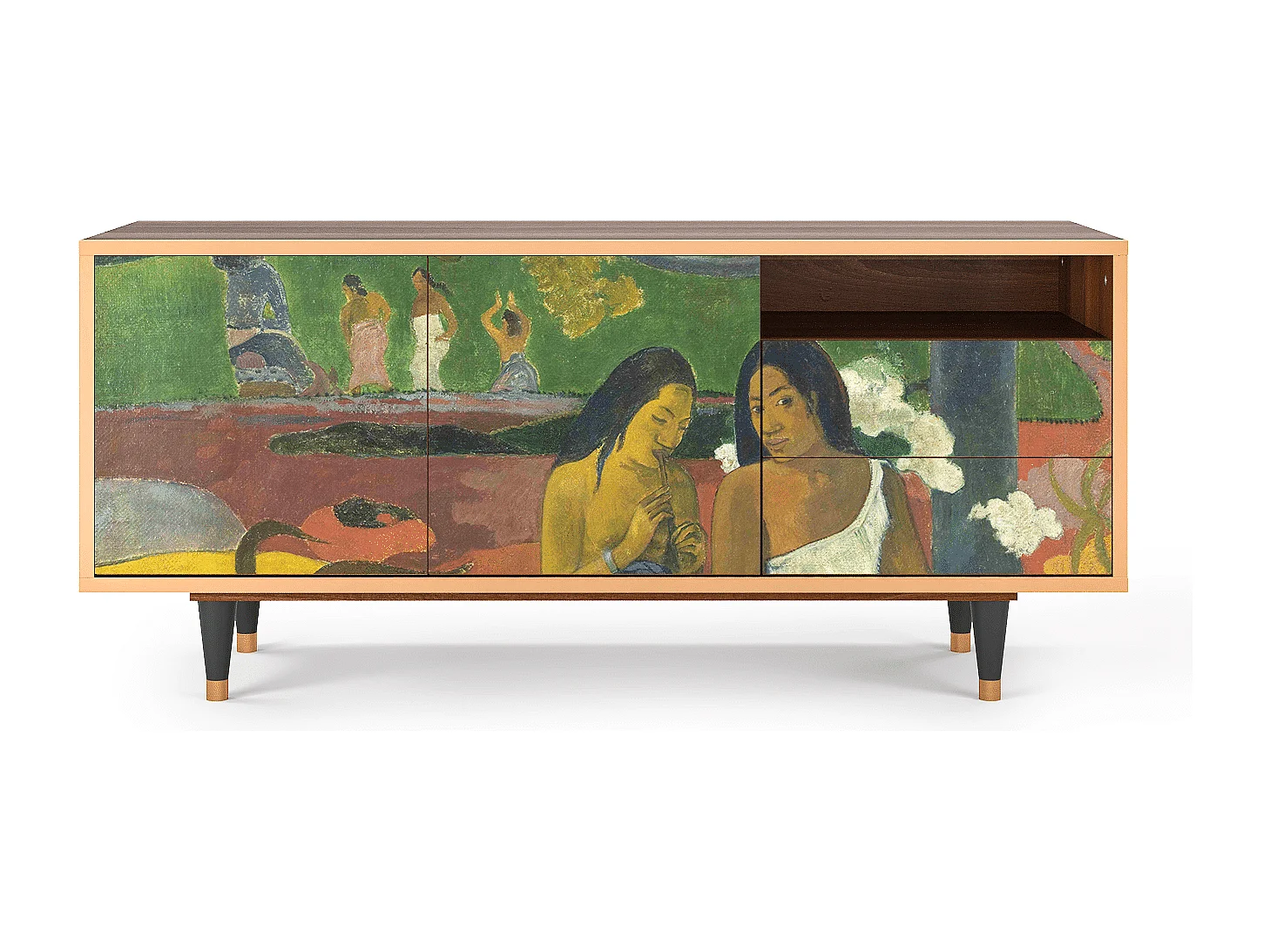 TV-meubel - 125х56х41 cm - T7 - Arearea , Walnoot