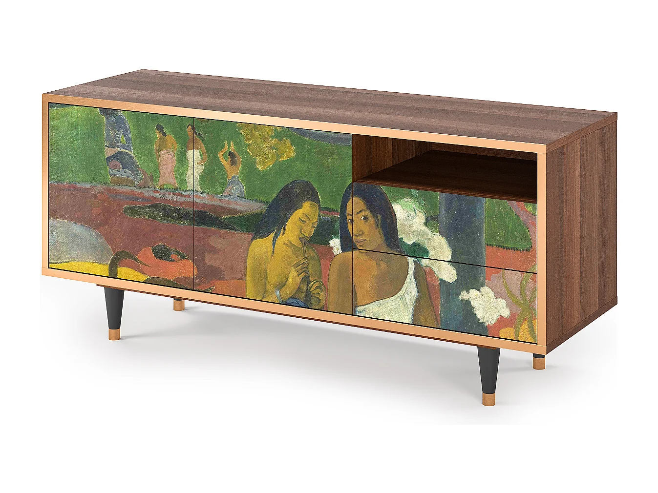 TV-meubel - 125х56х41 cm - T7 - Arearea , Walnoot