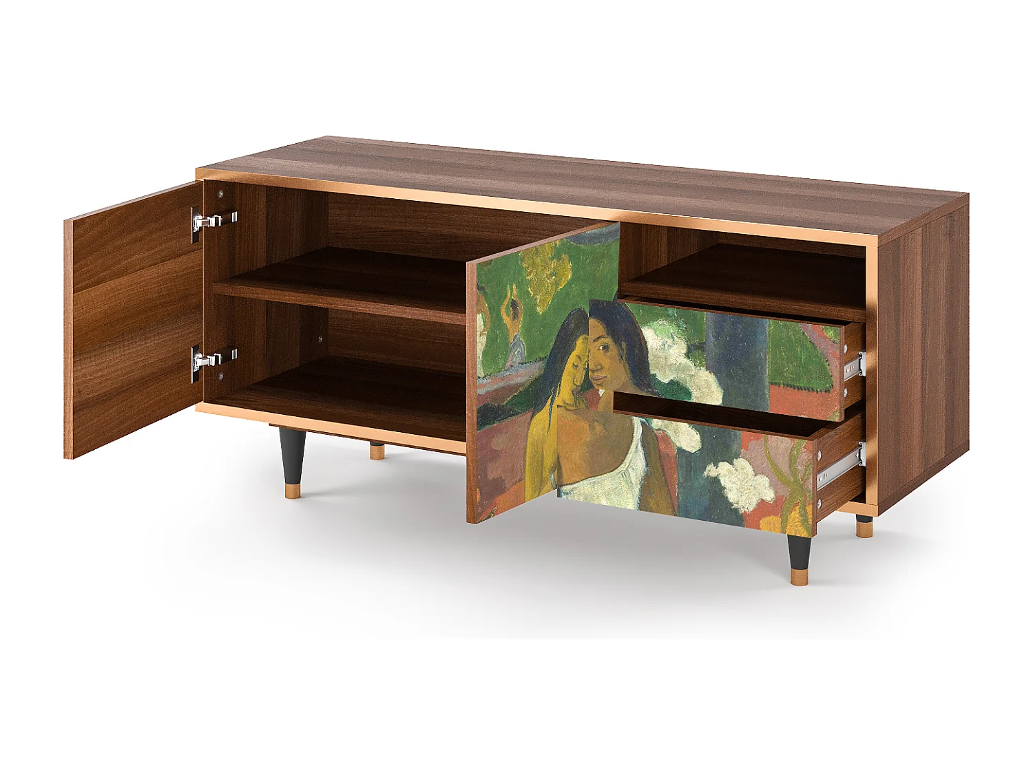 TV-meubel - 125х56х41 cm - T7 - Arearea , Walnoot