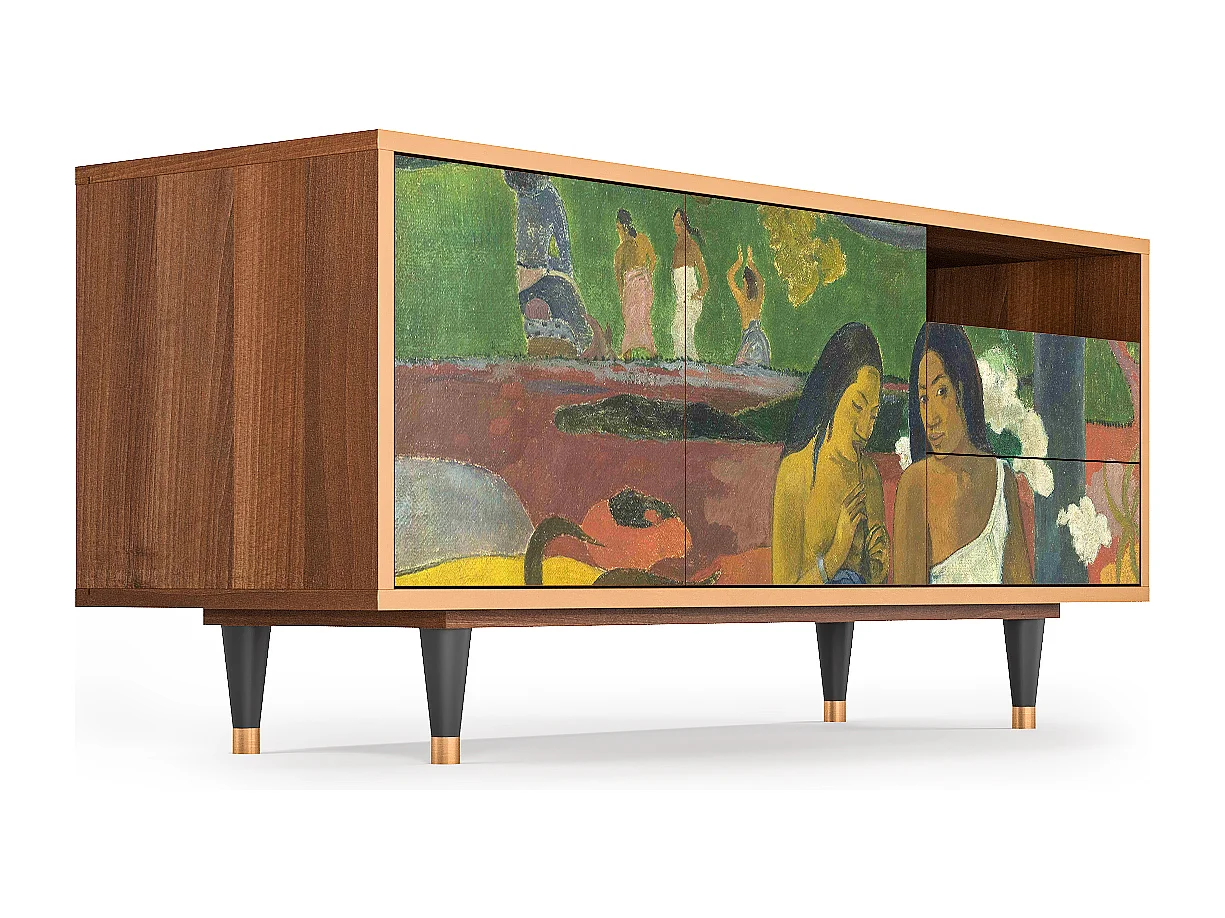 Meuble TV - 125х56х41 cm - T7 - Arearea , Noyer