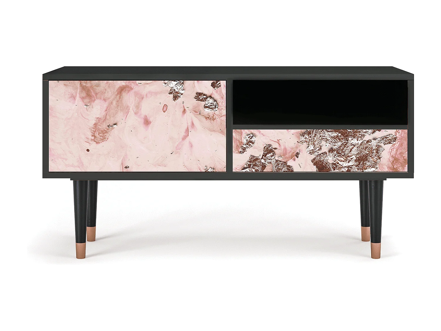 Meuble TV - 115х59х48 cm - T3 - Cotton Candy, Anthracite