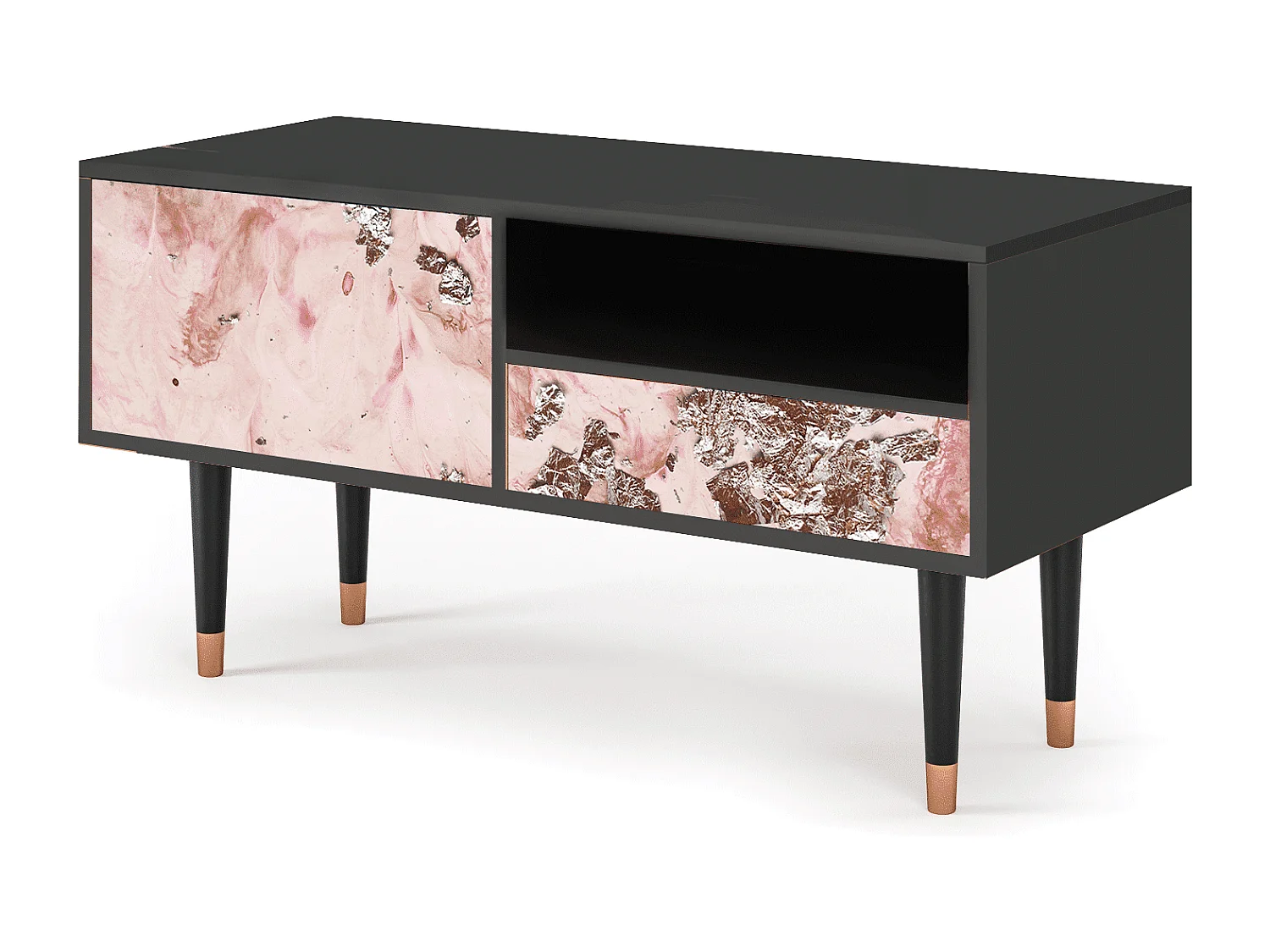 Meuble TV - 115х59х48 cm - T3 - Cotton Candy, Anthracite