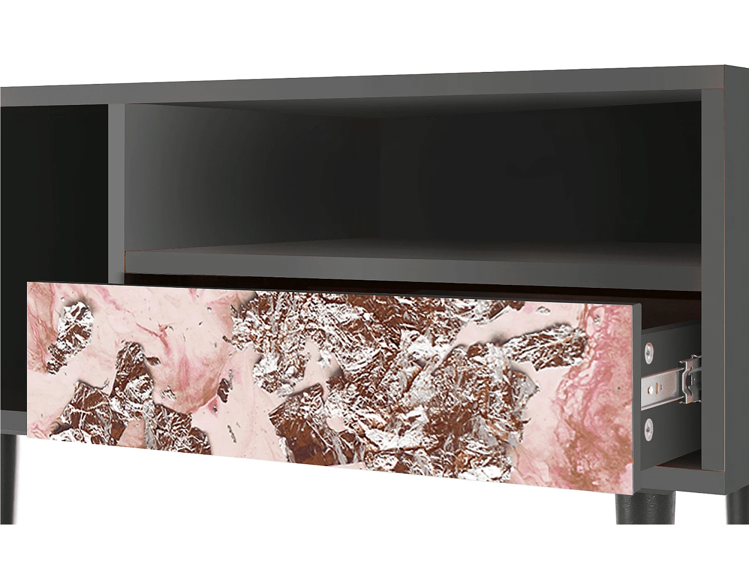 Mobile TV - 115х59х48 cm - T3 - Cotton Candy, Antracite