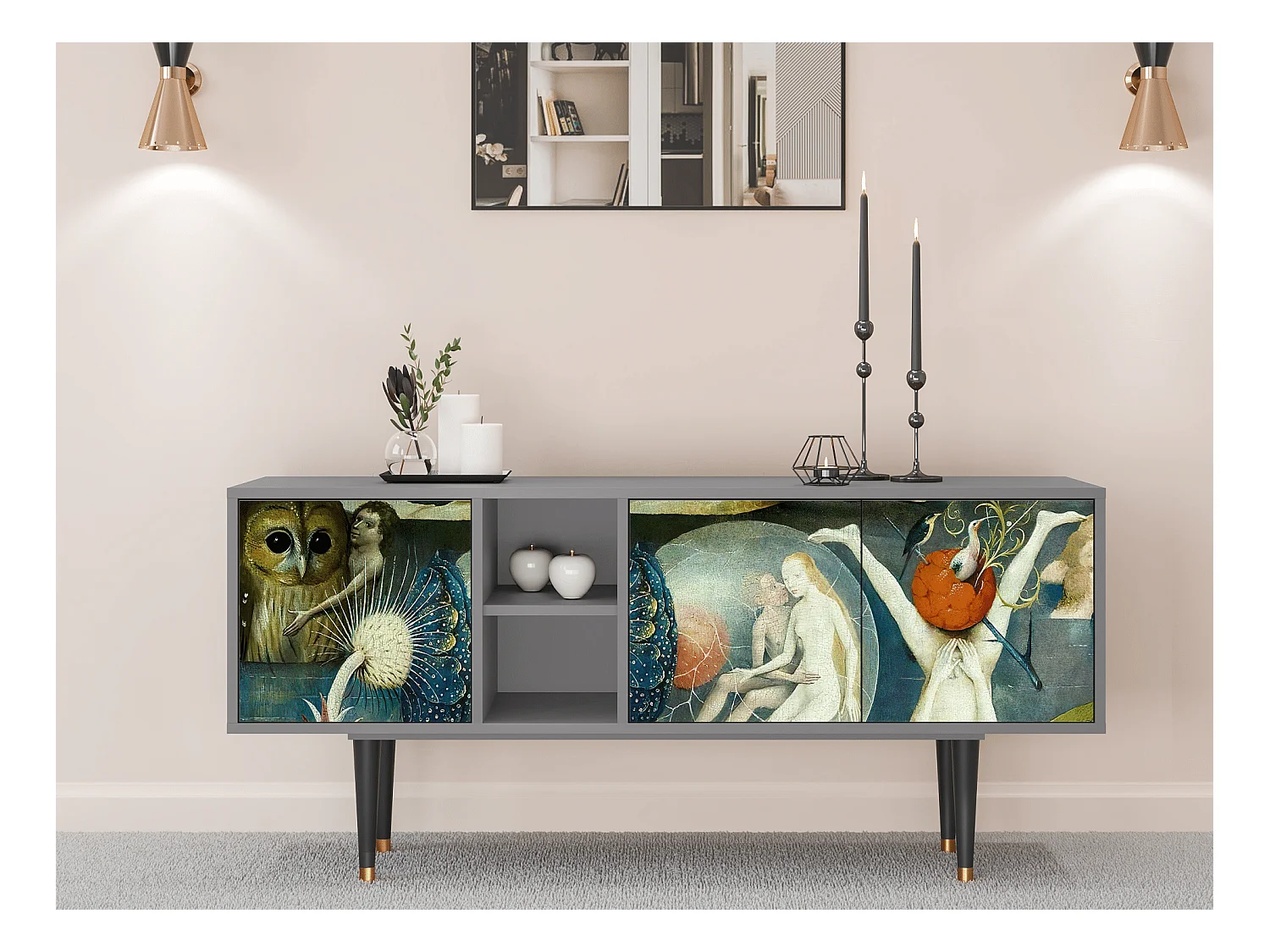 Meuble TV - 150х69х41 cm - T5 - The Garden Of by Bosch, Gris