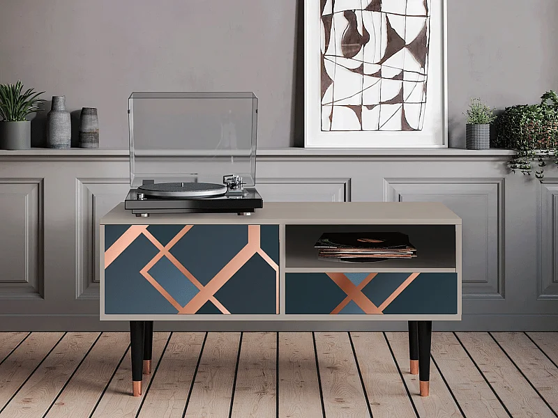 Meuble TV - 115х59х48 cm - T3 - Ashy 1920', Sable