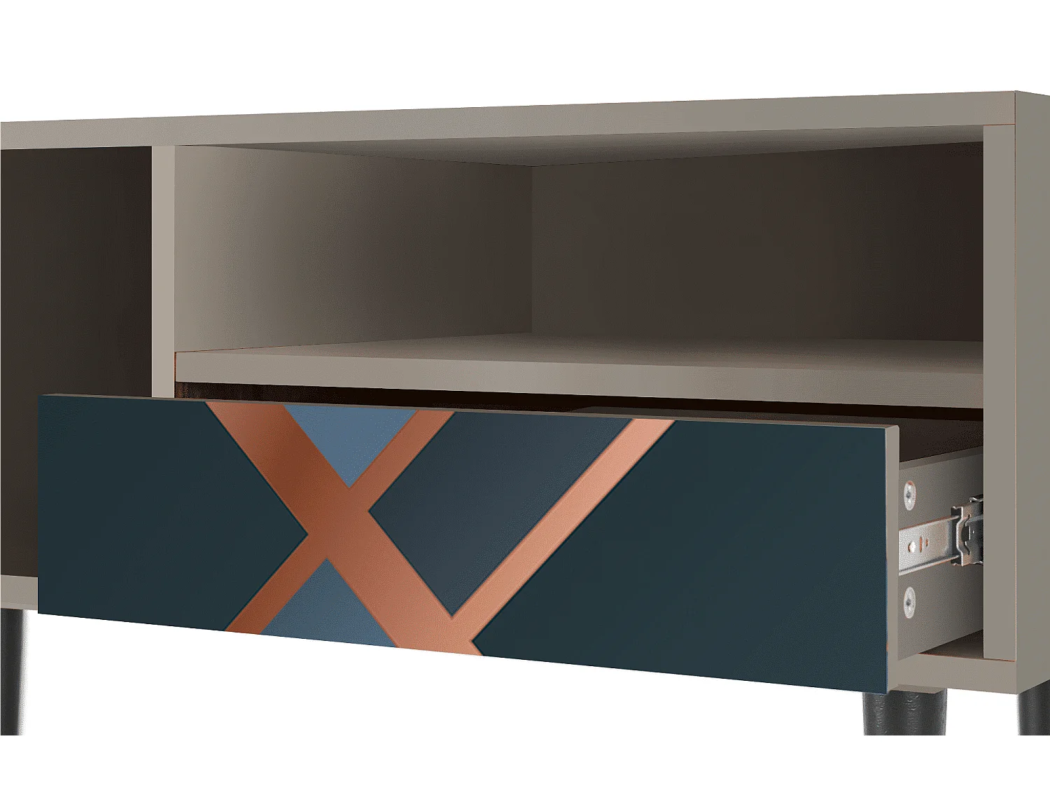 Mobile TV - 115х59х48 cm - T3 - Ashy 1920', Sabbia