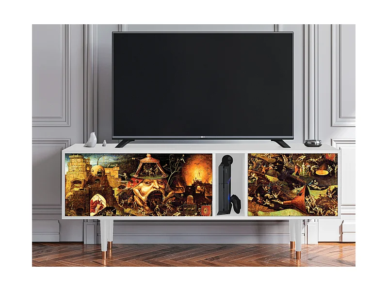 Meuble TV - 170х69х48 cm - T1 - Christ in Limbo, Blanc