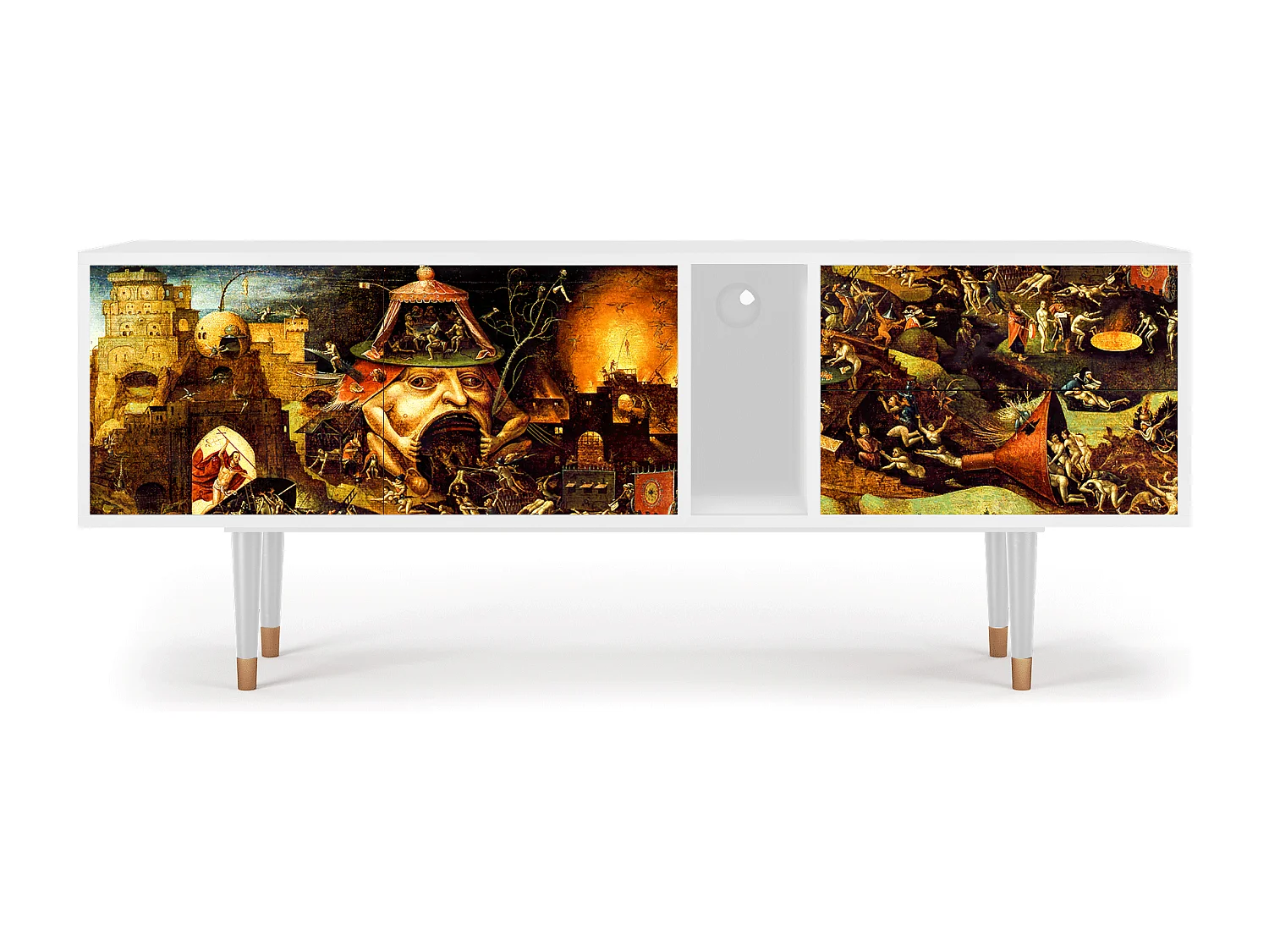 Meuble TV - 170х69х48 cm - T1 - Christ in Limbo, Blanc