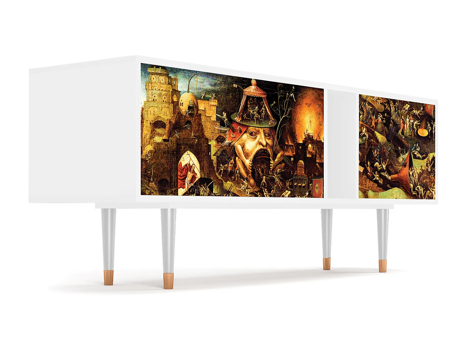 Meuble TV - 170х69х48 cm - T1 - Christ in Limbo, Blanc