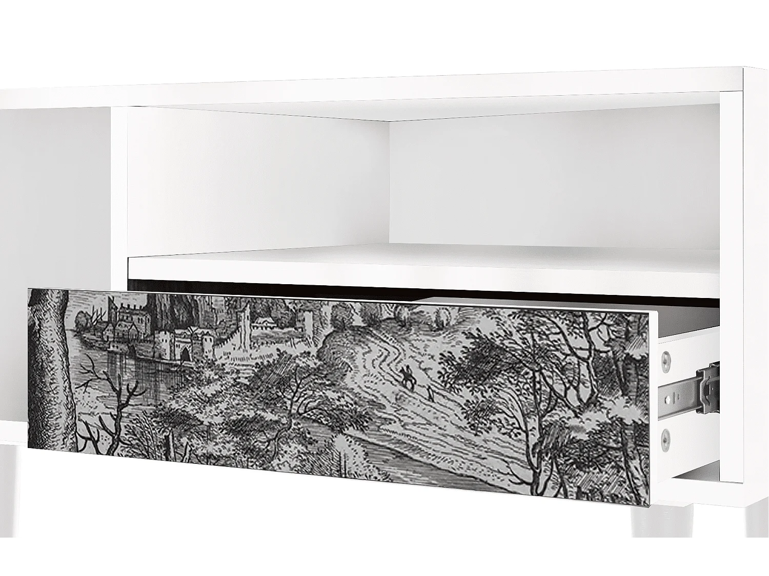 Mobile TV - 115х59х48 cm - T3 - Milites Requiescentes, Bianco
